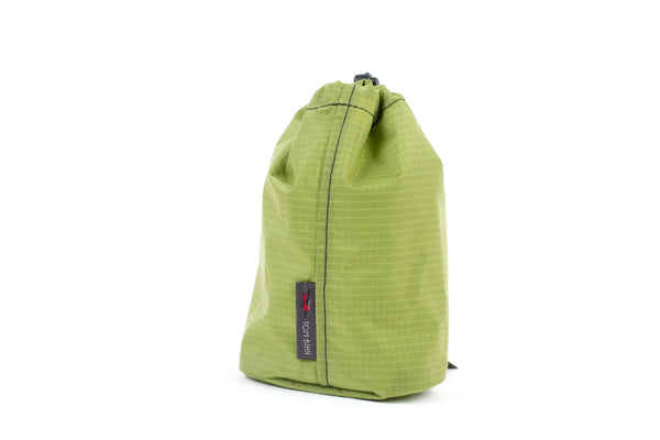 A Size 2 Moss (green with light green grid) 210 Cerylon Travel Stuff Sack.